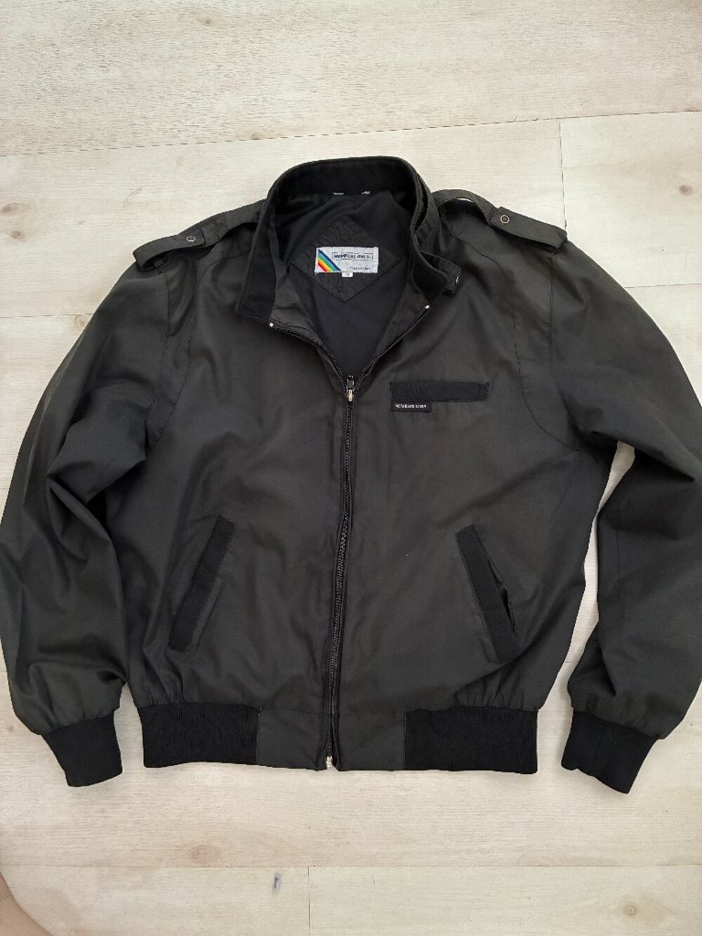 Vintage Members Only Classic Iconic Racer Jacket Black Men's Size 42 L (1980s)